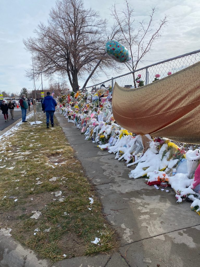 memorial at the King Soopers Boulder Colorado shooting