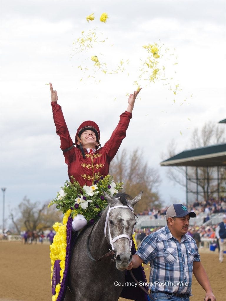 Caravel wins the Breeders' Cup at Keeneland, Courtney Snow, Past The Wire