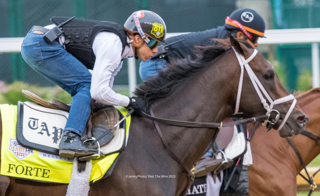 Forte works for the Kentucky Derby, Jenny Photo, Past the Wire