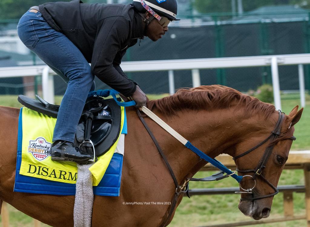 Disarm trains for The Kentucky Derby, Jenny Photo, Past The Wire