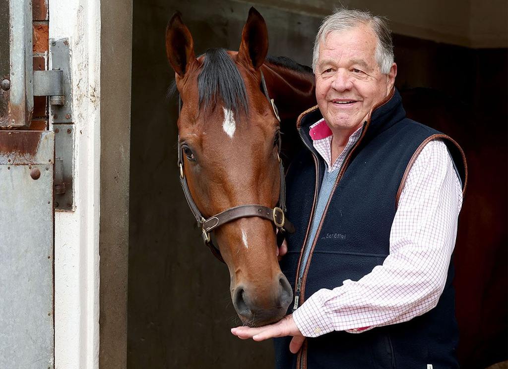 Michael Stoute with Desert Crown, Jockey Club Photo