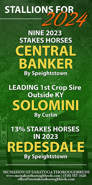 MT: McMahon Thoroughbreds Vertical Ad (ad)