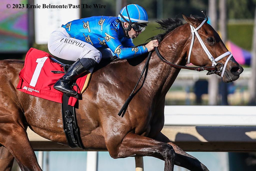 Rispoli won a starter optional claimer today aboard Del Mar Jerry. (Ernie Belmonte/Past The Wire)