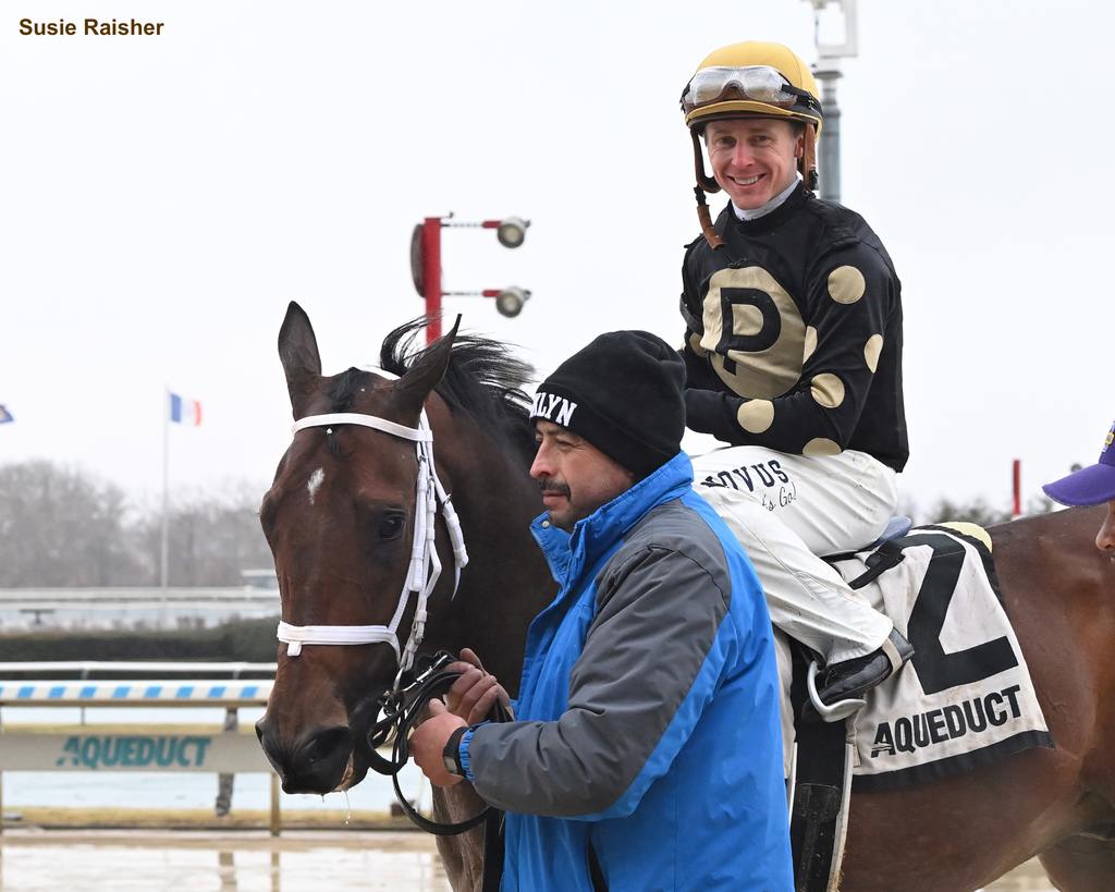 Dylan Davis and Mischief Joke after their victory. (Susie Raisher)