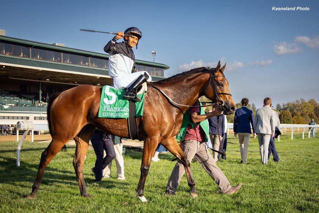 Future Is Now with Paco Lopez up. (Keeneland Photo/Photo by Z)