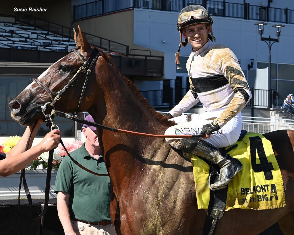 An elated Prat aboard Raging Sea. (Susie Raisher)