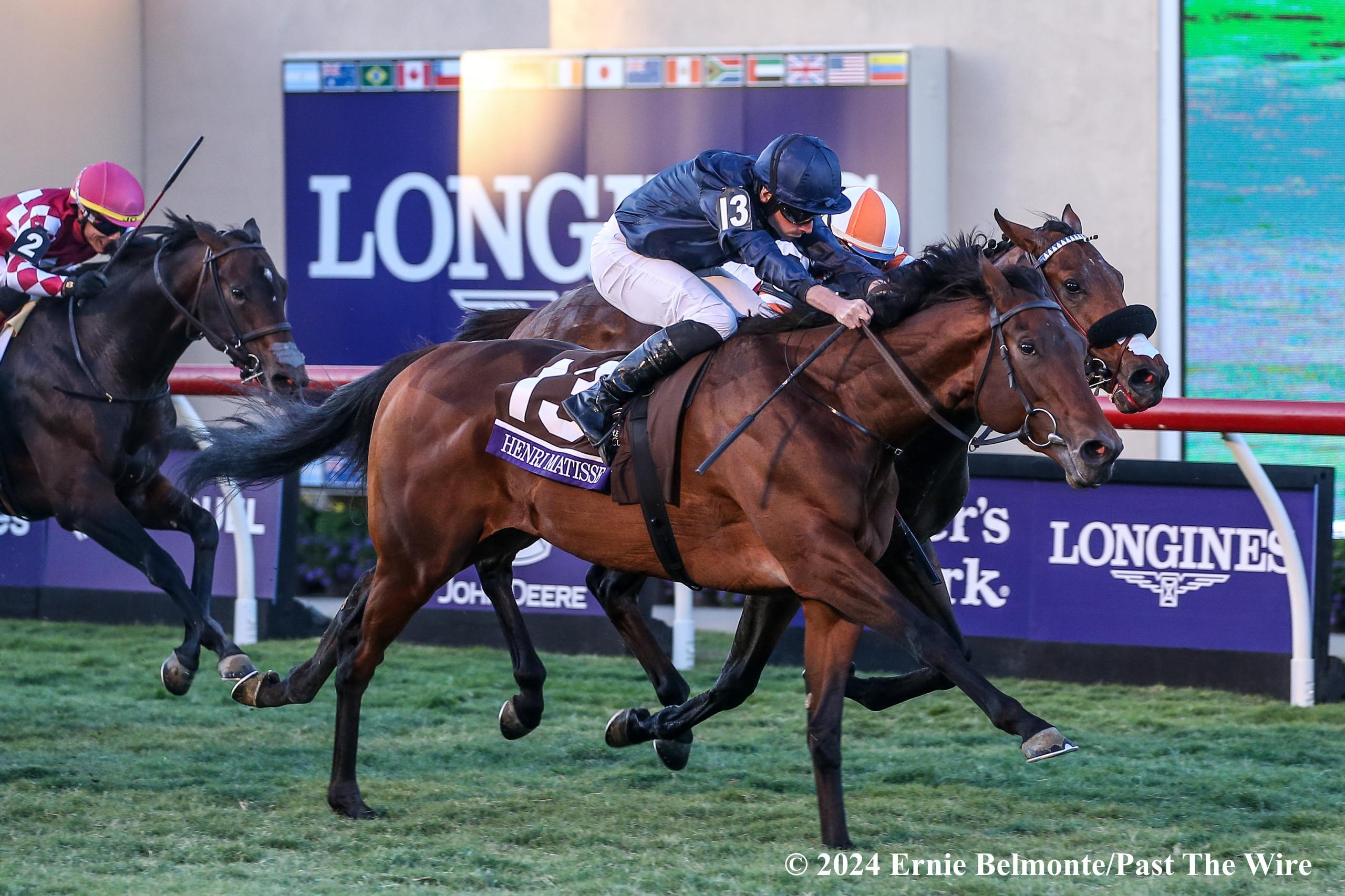 Henri Matisse Rallies to Win Breeders’ Cup Juvenile Turf Past The Wire