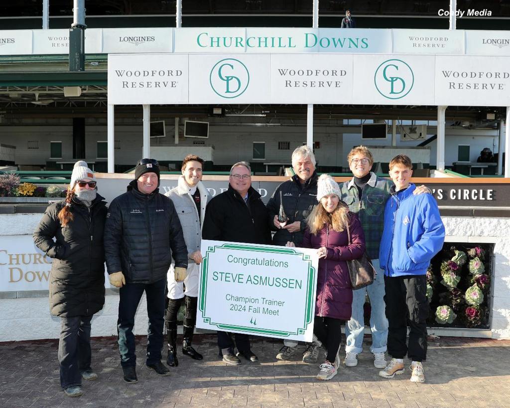 96 wins! Trainer Steve Asmussen's 2024 titles included Churchill Downs' fall meet. (Coady Media)