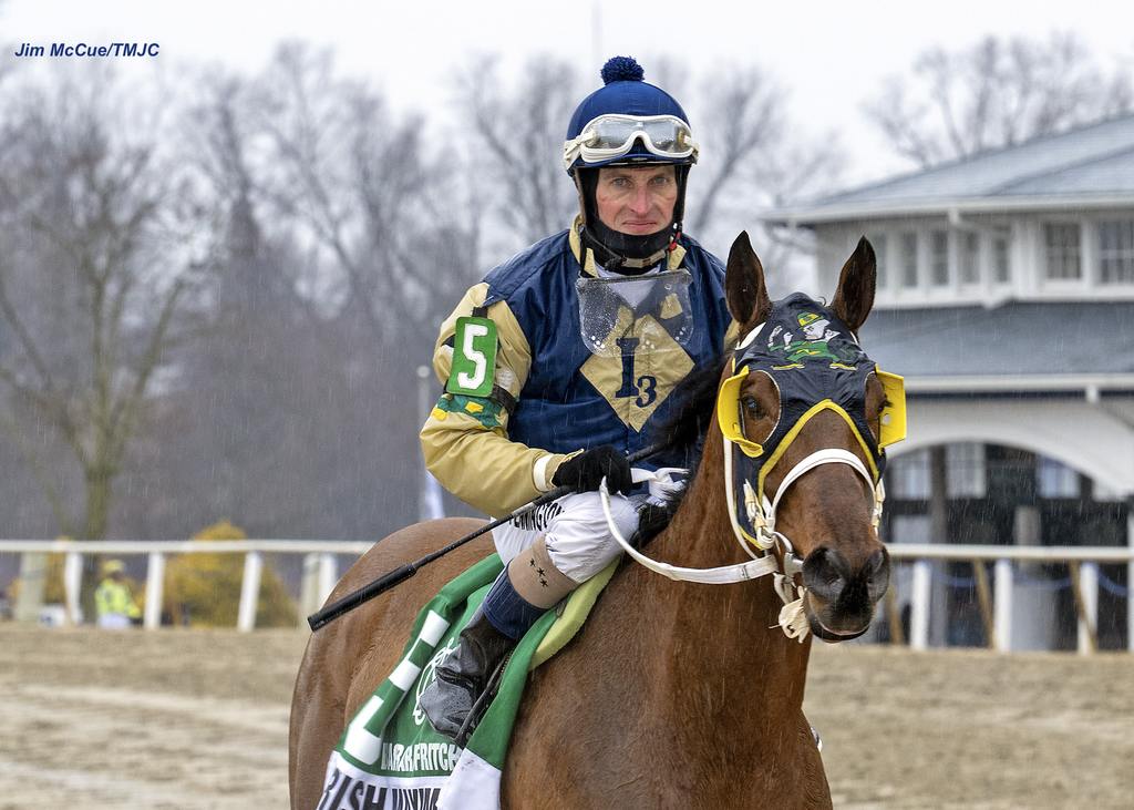 Irish Maxima with jockey Frankie Pennington up. (Jim McCue/TMJC)