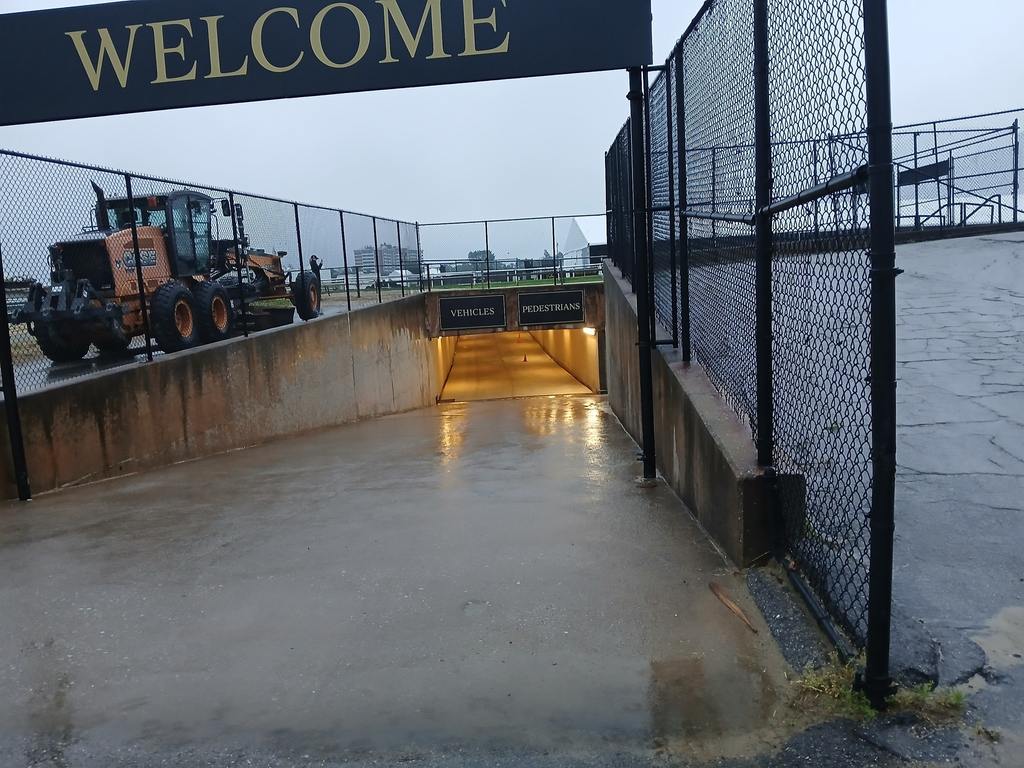 The tunnel under the track leading into the Pimlico infield. 