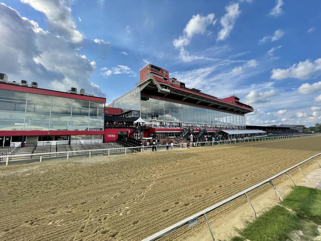 The historic racing surface at Pimlico Race Course. (Barbara Kirshner Morgan)