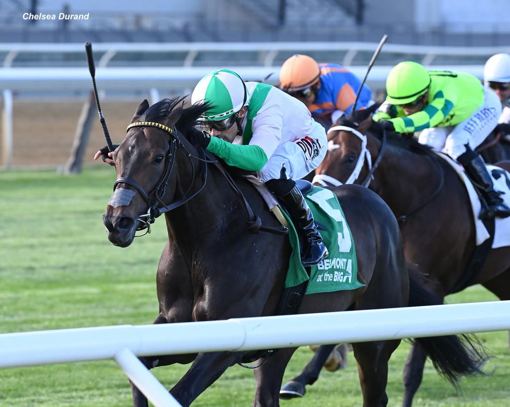 Clock Tower focused on the win. (Susie Raisher)