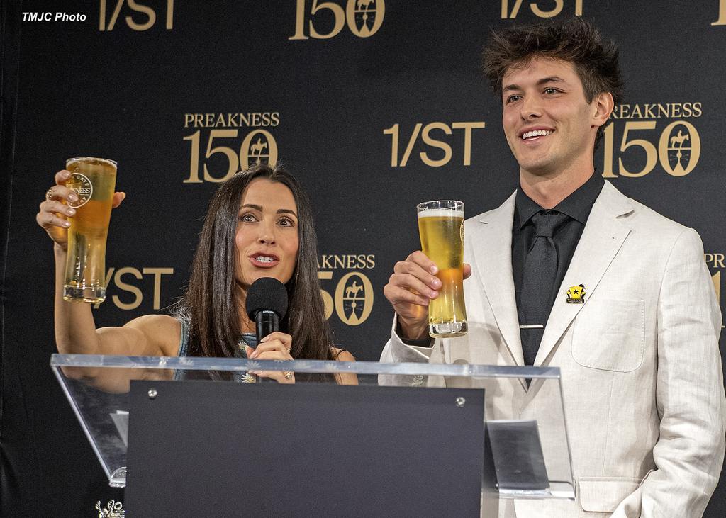 Griffin Johnson (right) with Brittany Eurton. (TMJC Photo)