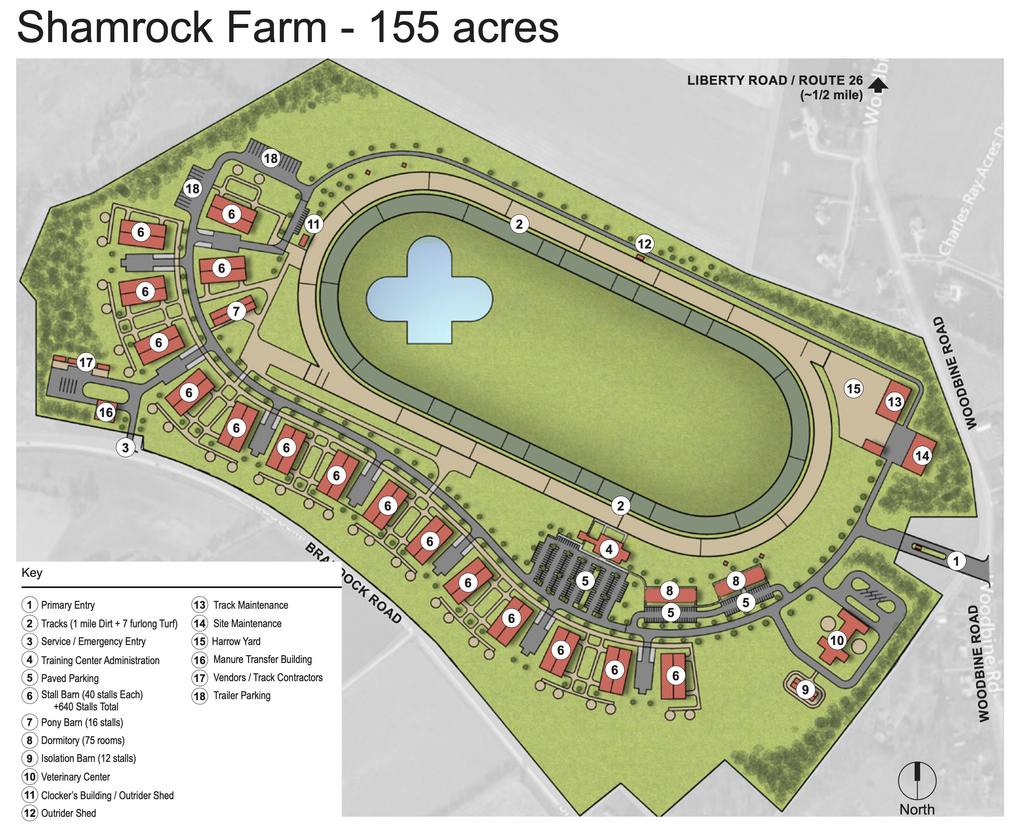 Shamrock Farm site plan. (Courtesy of MTROA)