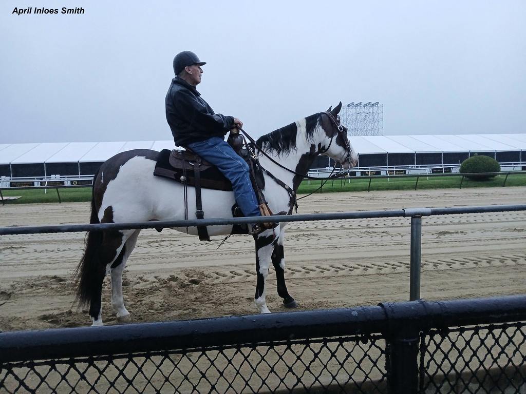 Lukas on his pony at Pimlico in May. (April Inloes Smith)