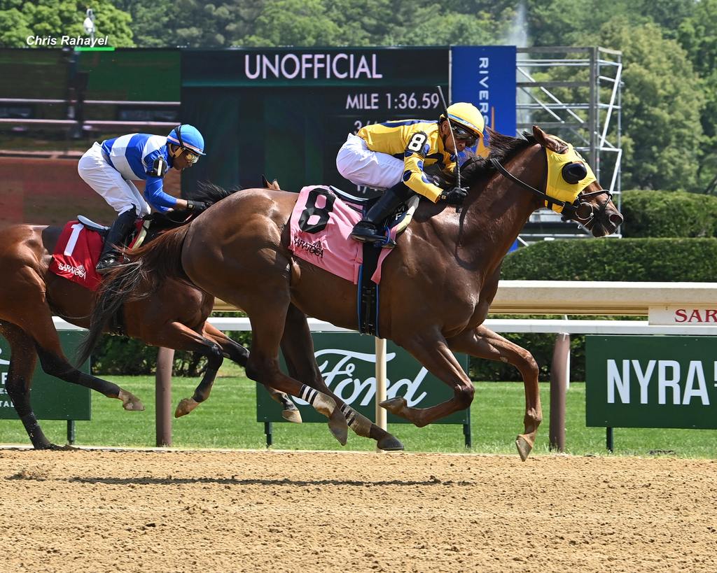 Bank Frenzy notched his fifth stakes win. (Chris Rayahel)