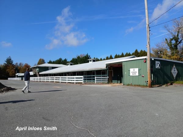 The iconic Pimlico Stakes Barns where "all of the history is, all of the stories" --Kenny McPeek. (April Inloes Smith)