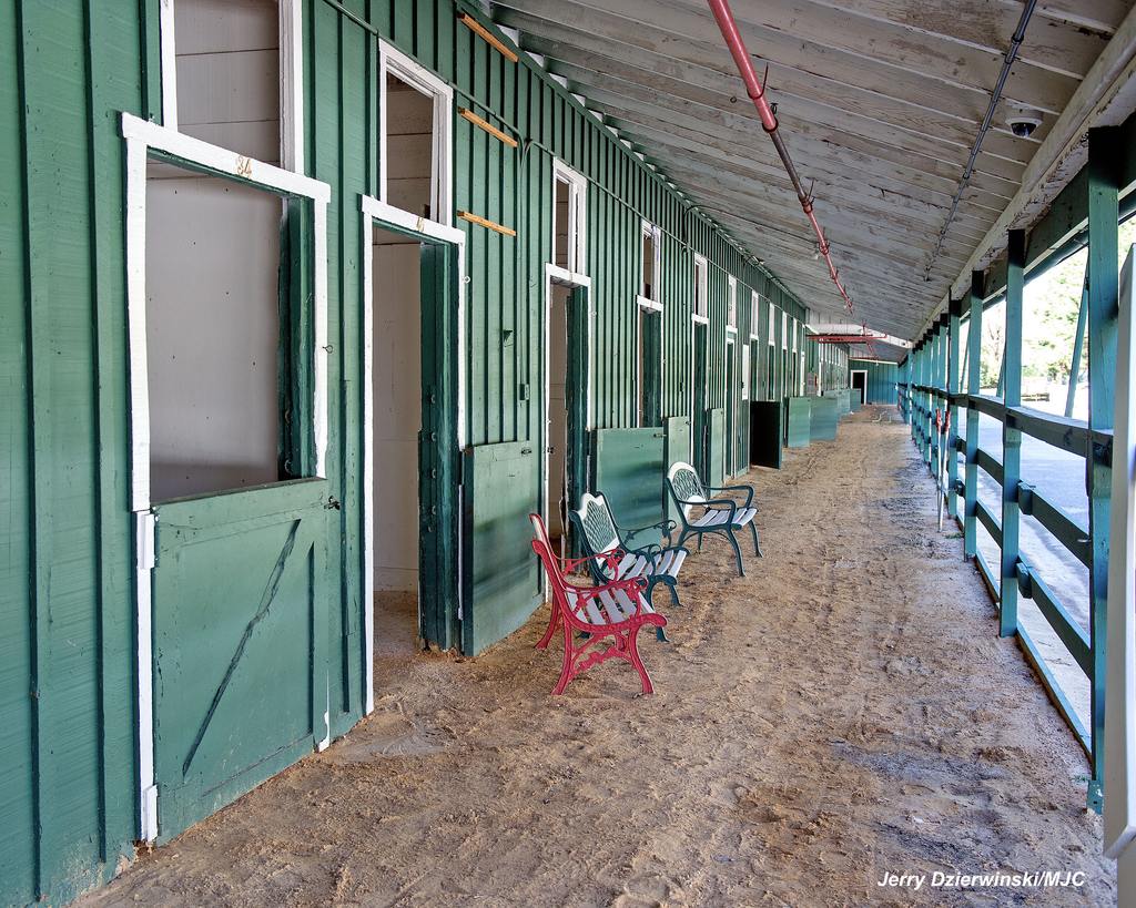 Barn E’s peaceful shedrow. (Jerry Dzierwinski/MJC)