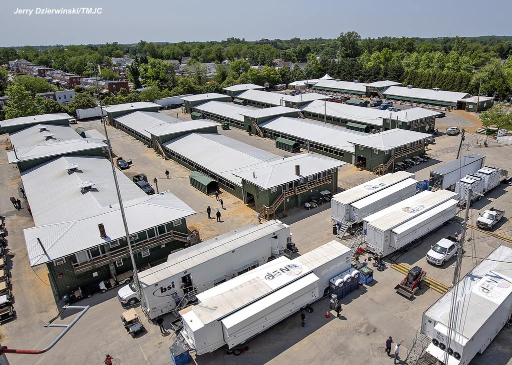Barns A to E from above. (Jerry Dzierwinski/TMJC)