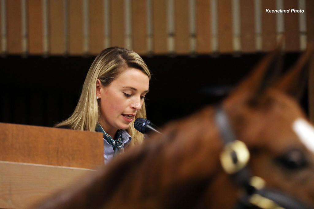 Gabby Gaudet at Keeneland Sales. (Keeneland Photo)
