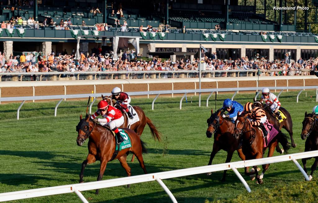 Minaret Station with Christian Torres up wins the Castle&Key Bourbon for trainer Will Walden and owner OXO Equine, 2024 Keeneland Fall Meet. (Keeneland Photo)