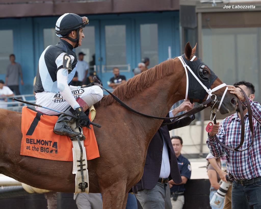 A happy Johnny V and a very alert Locked after their victory. (Jose Labozzetta)