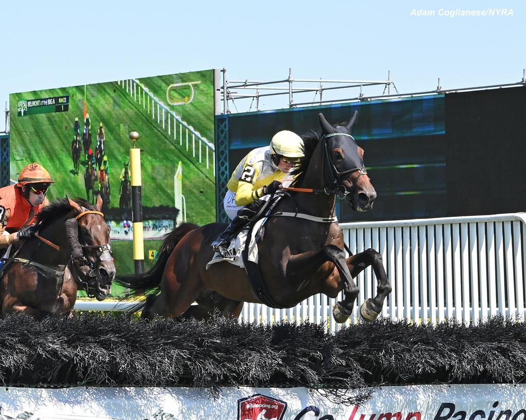 Swore battles ahead with the field hot on his tail. (Adam Coglianese/NYRA)