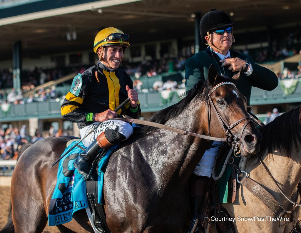 Irad Ortiz Jr. and  Rhetorical. (Courtney Snow/Past The Wire)