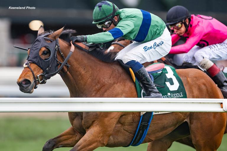 Venencia with Ben Curtis up. (Keeneland Photo)