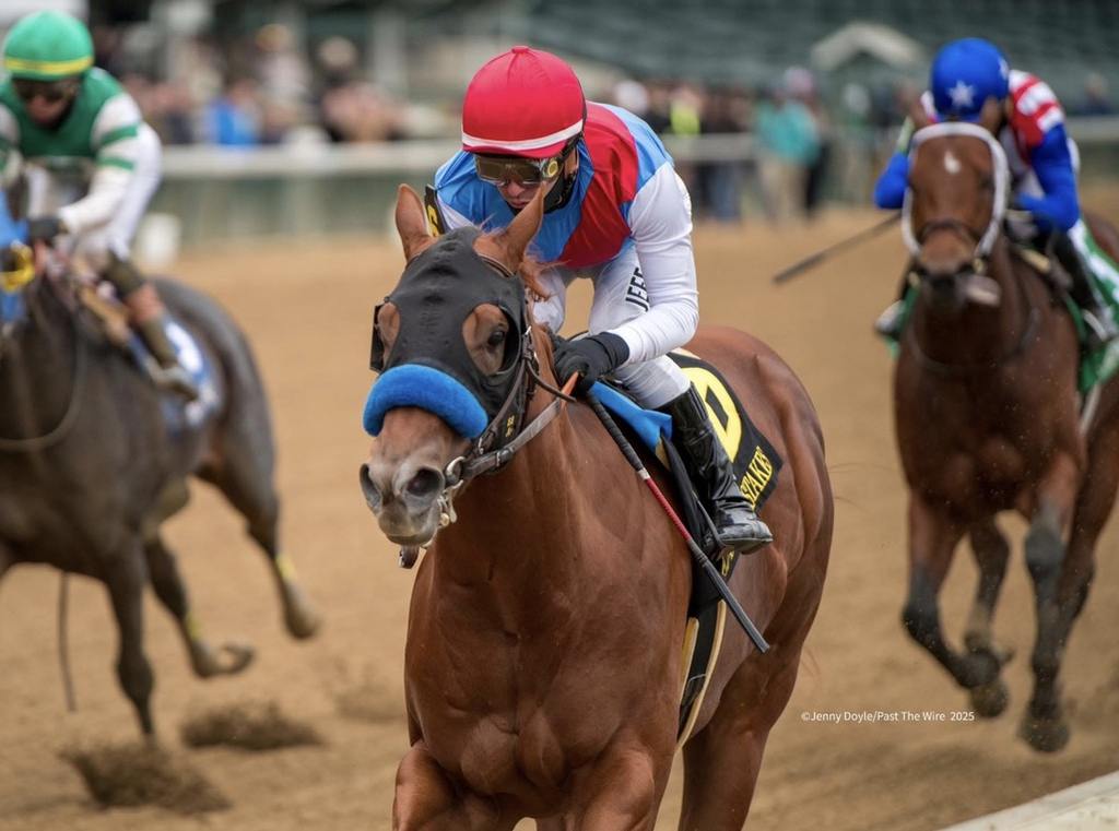 Boyd ships into Churchill Downs for Bob Baffert and overcomes a bad start to win, Jenny Doyle, Past the Wire