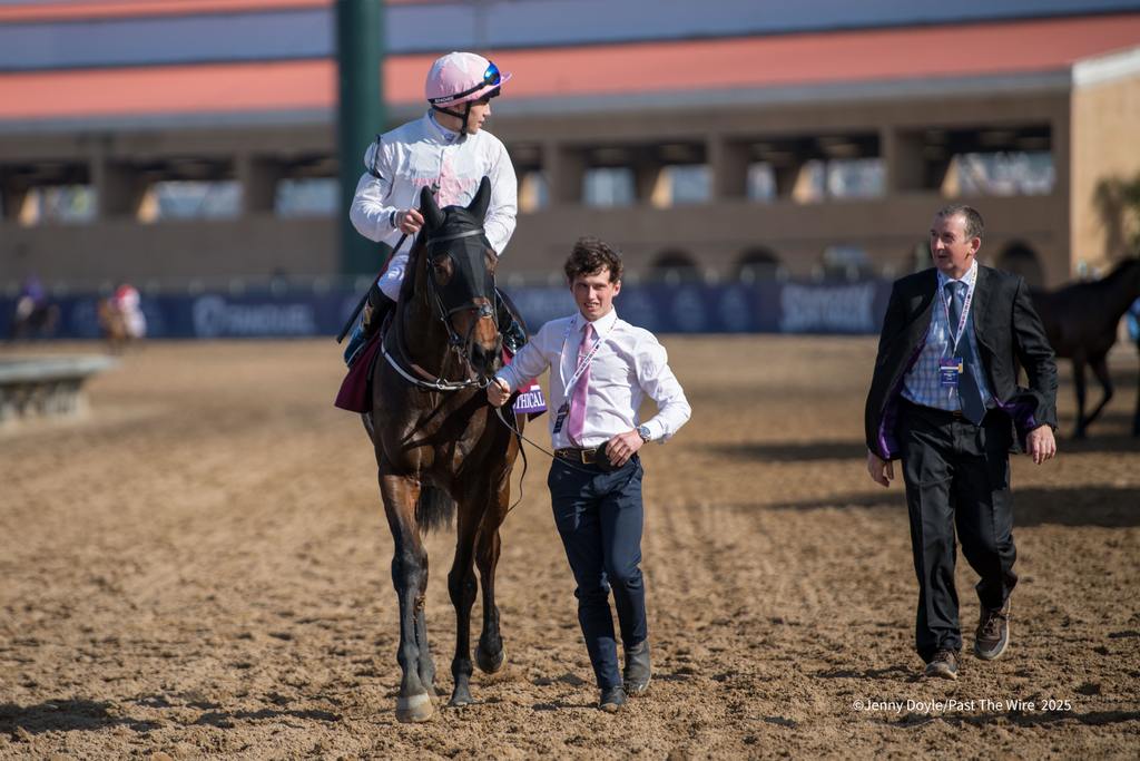 Dylan McMonagle is off to the winner's circle with Ethical Diamond. (Jenny Doyle/Past The Wire)