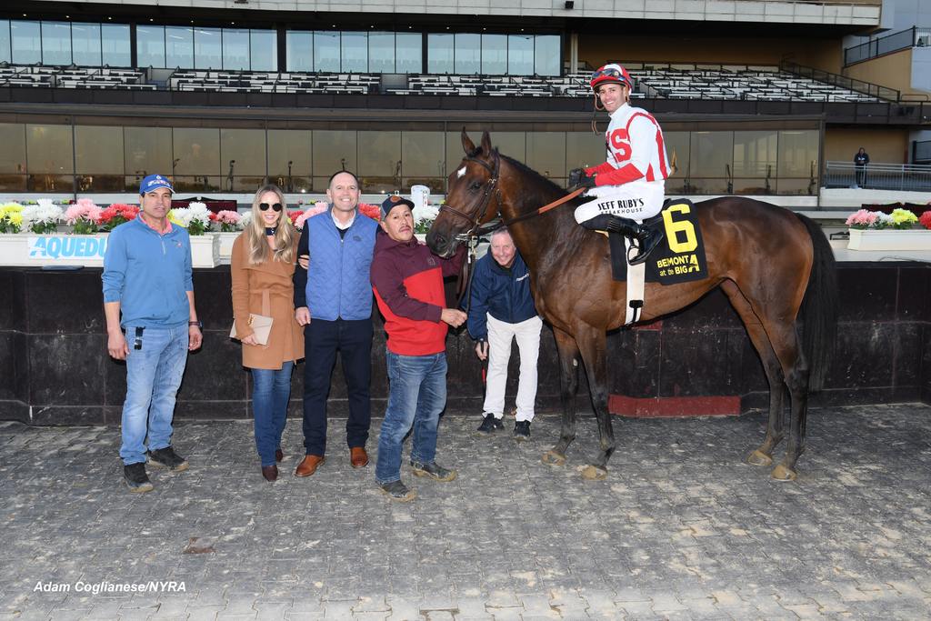 In the winner’s circle for the seventh time. (Adam Coglianese/NYRA)