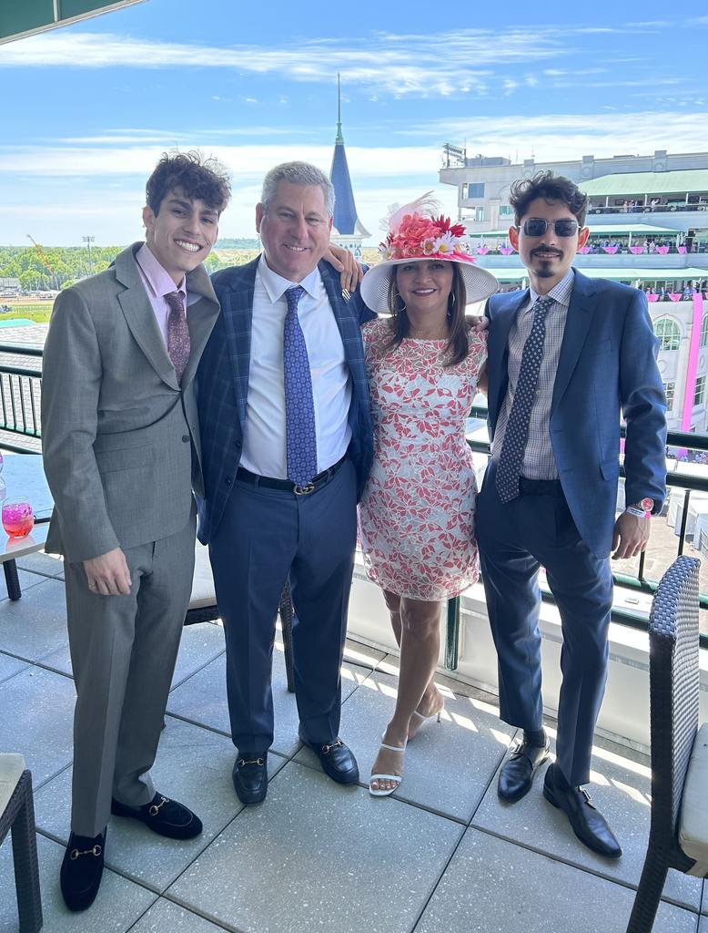 "Louis Masry and his family at The Kentucky Derby"