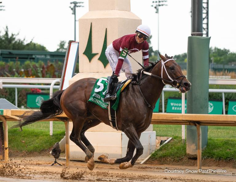 Jose Ortiz again crosses the finish line first in a major stake under the Twin Spires, Courtney Snow/Past The Wire